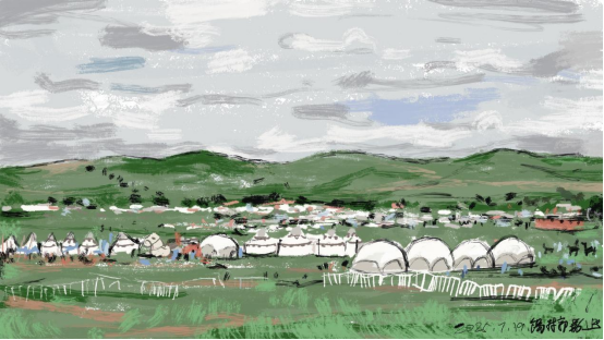 “走遍中国——中国文促会好意思术家写生创作行动”作品之三